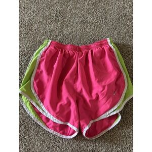 Womens Nike Pink and‎ Green Dri-Fit Shorts Size Small